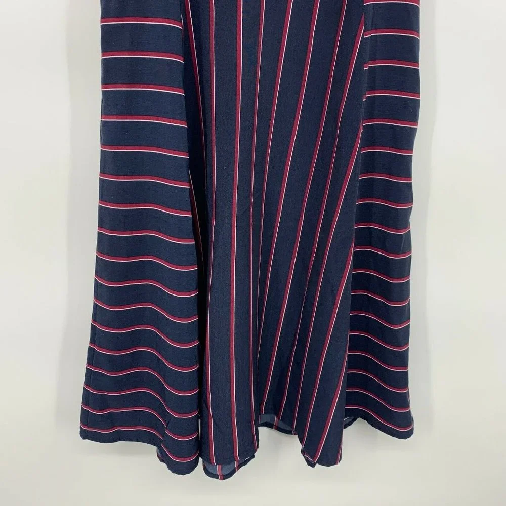 Tommy Hilfiger Shirt Dress Navy Blue Stripe Button Down Sleeveless - Picture 7 of 7